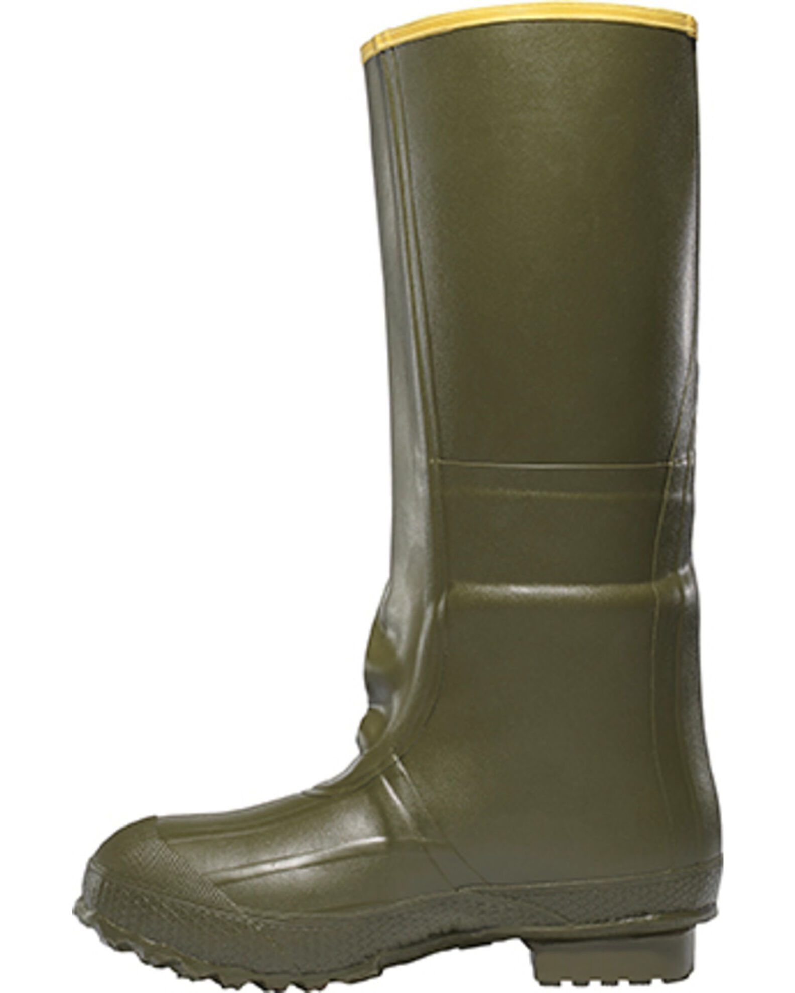 Image #2 - LaCrosse Men's Insulated 2-Buckle 18" Hunting Boots - Round Toe, Green, hi-res