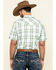 Image #2 - Cody James Men's Woodlands Large Plaid Short Sleeve Western Shirt, White, hi-res