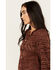 Image #2 - Miss Me Women's Open Weave Cardigan, Brown, hi-res