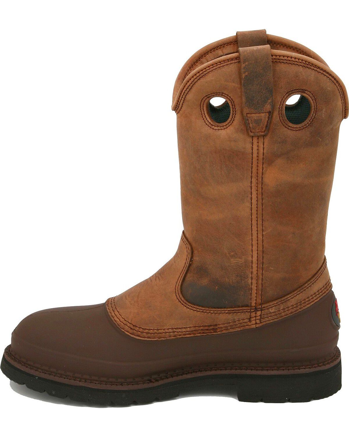 Image #9 - Georgia Boot Men's Mud Dog Pull On Work Boots - Soft Toe, Tan, hi-res