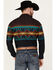 Image #4 - Rock & Roll Denim Men's Southwestern Print Stretch Long Sleeve Snap Western Shirt, Black, hi-res
