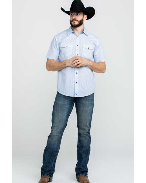 Image #6 - Cody James Men's Arrow Dot Geo Print Short Sleeve Western Shirt , , hi-res