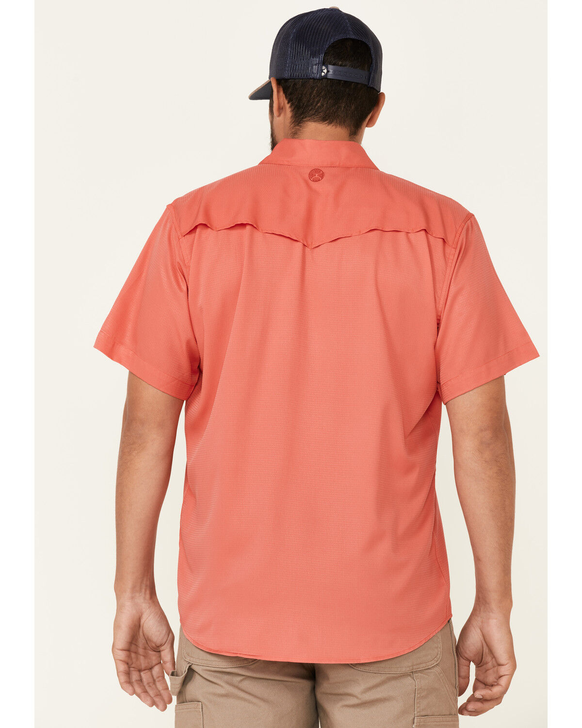 Image #4 - Hooey Men's Solid Habitat Sol Short Sleeve Pearl Snap Western Shirt, Pink, hi-res