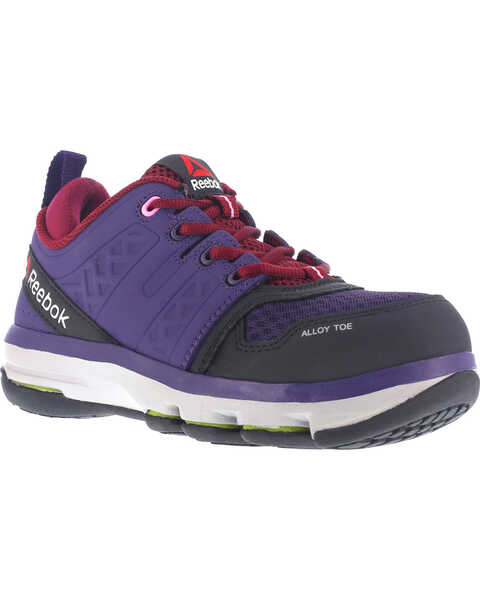 Image #1 - Reebok Women's Violet Athletic Oxford DMX Flex Work Shoes - Alloy Toe , Violet, hi-res