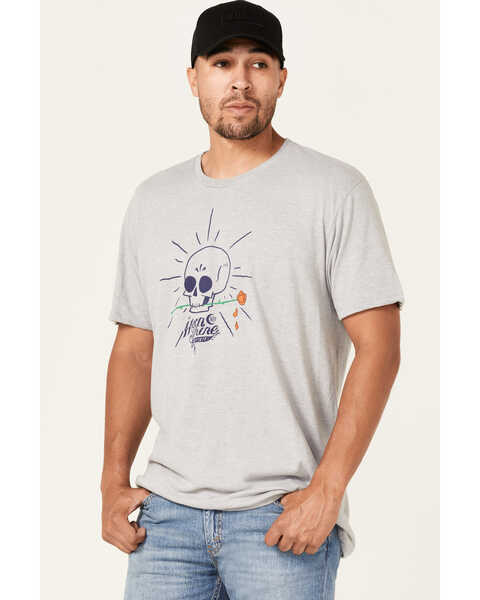 Moonshine Spirit Men's Simple Skully Graphic T-Shirt , Light Grey, hi-res