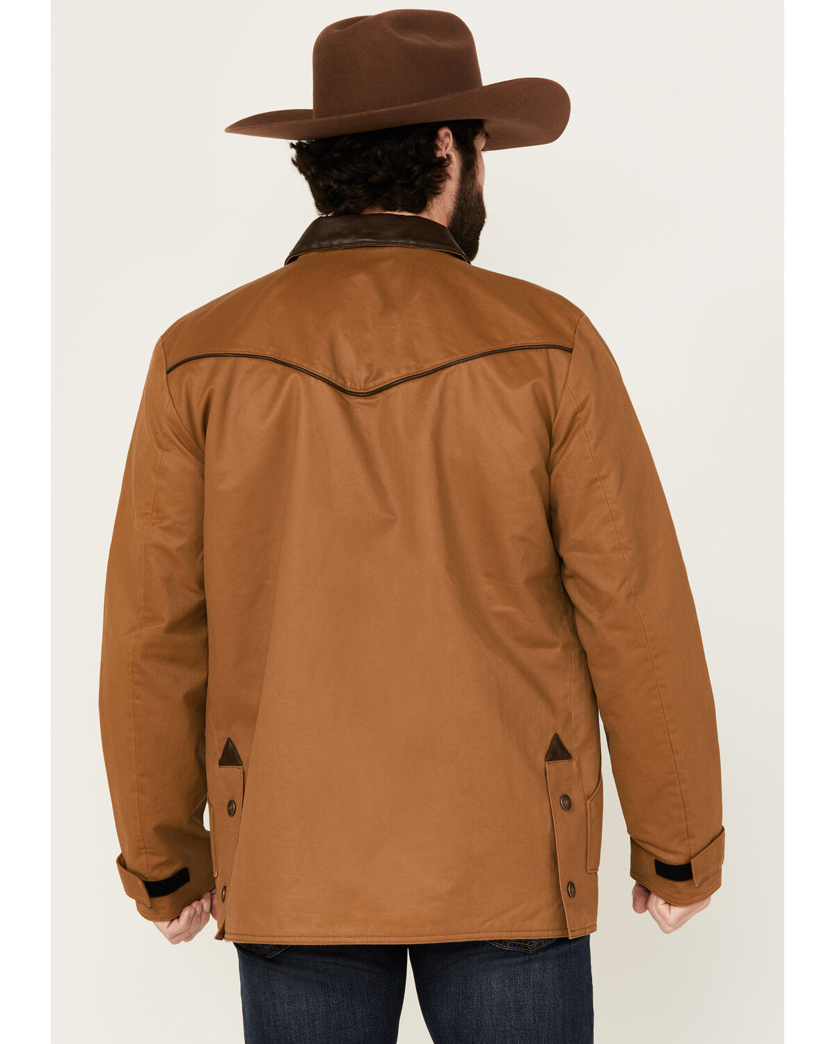 Image #4 - Blue Ranchwear Men's Flannel Lined Rancher Jacket, Camel, hi-res