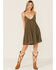 Wishlist Women's Tie Back Tiered Dress, Olive, hi-res
