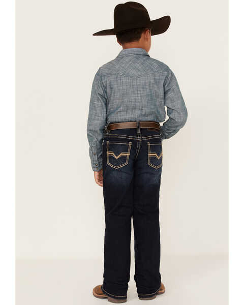 Image #3 - Rock & Roll Denim Boys' Dark Wash Embroidered Bootcut Jeans, Dark Wash, hi-res