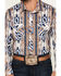 Image #3 - Rock & Roll Denim Men's Southwestern Print Long Sleeve Snap Stretch Western Shirt, Blue, hi-res