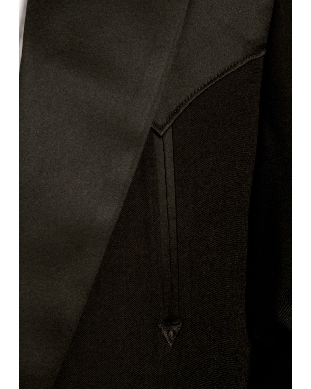 Image #2 - Circle S Men's Long Western Tuxedo Coat - Reg, Tall, Black, hi-res
