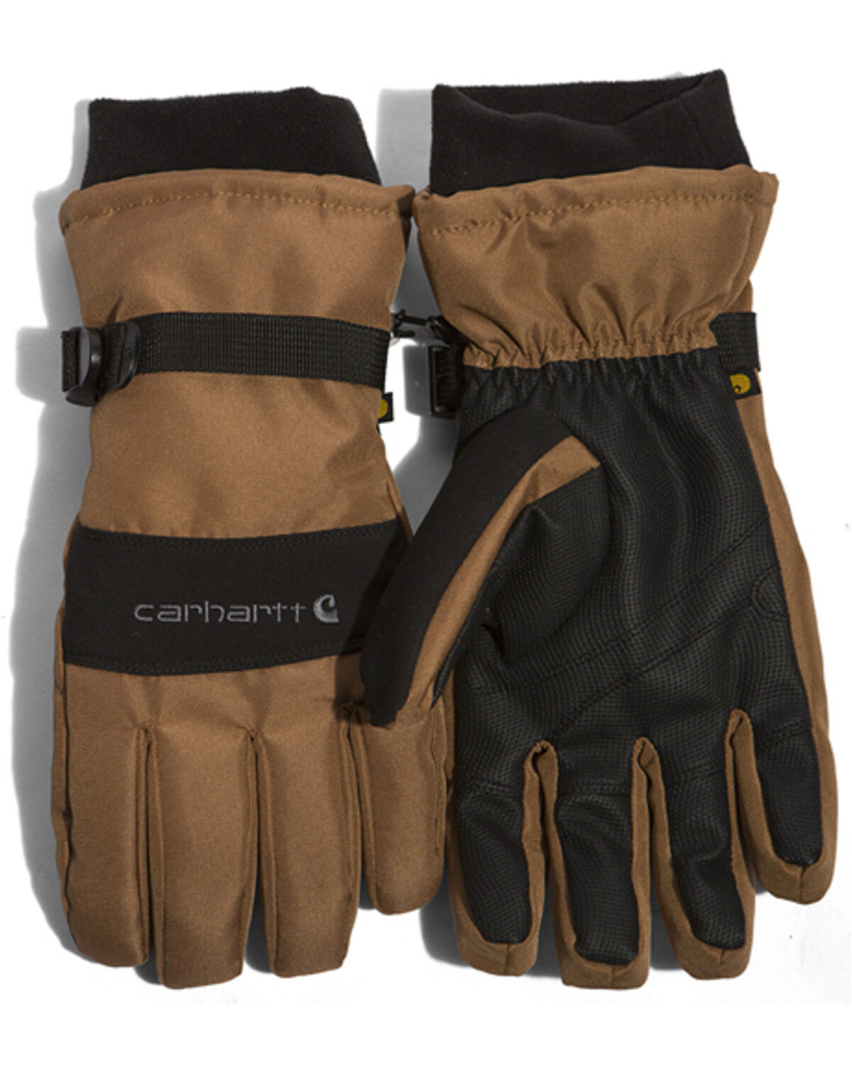 Image #2 - Carhartt Men's Waterproof Work Gloves, Brown, hi-res