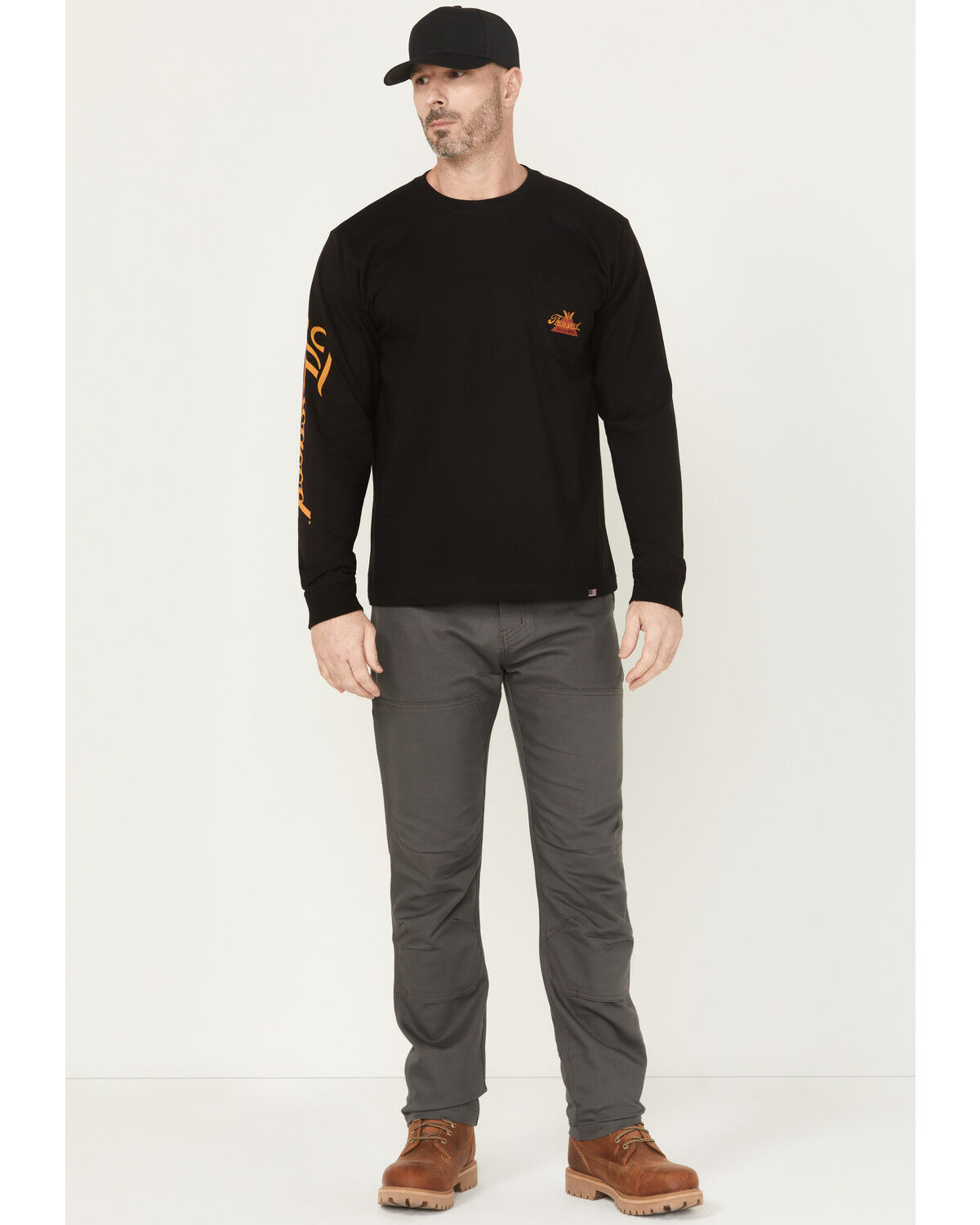 Image #1 - Dickies Men's Tradebuilt Duck Double Knee Work Pants, Charcoal, hi-res