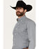 Image #2 - Stetson Men's Geo Print Long Sleeve Button Down Western Shirt, Sage, hi-res
