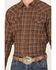 Image #3 - Cody James Men's Rusty Nail Small Plaid Print Long Sleeve Snap Western Flannel Shirt - Big & Tall, , hi-res