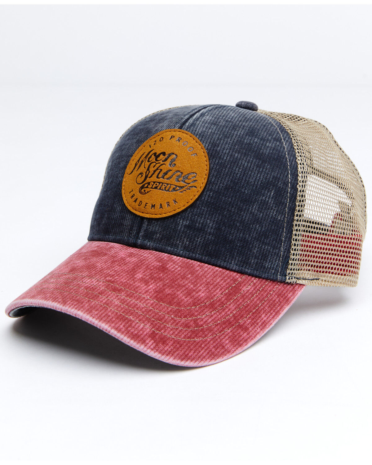 Image #1 - Moonshine Spirit Men's Circle Logo Medallion Patch Mesh Cap, Multi, hi-res