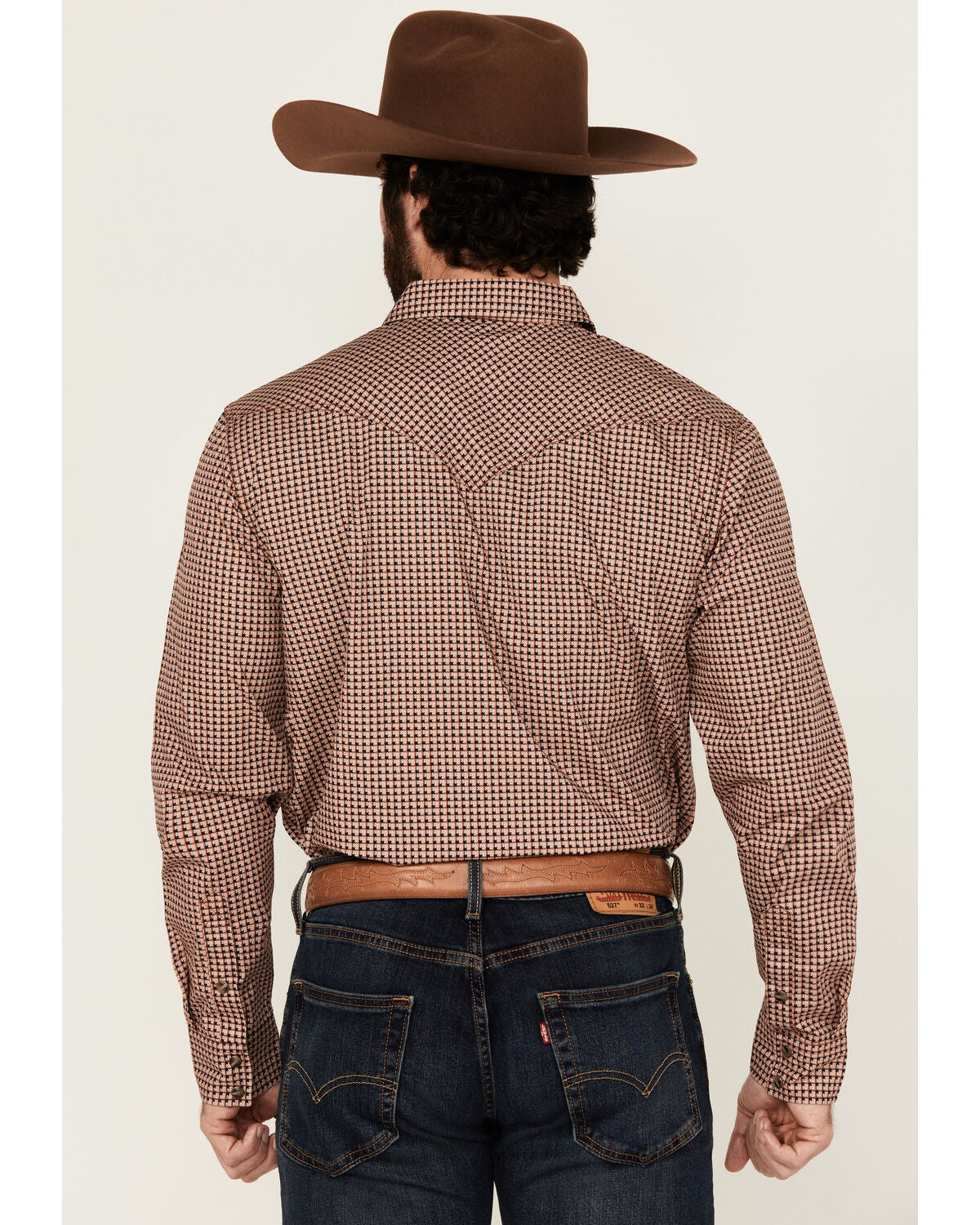 Image #4 - Cody James Men's Ramon Plaid Print Long Sleeve Snap Western Shirt - Big, Brown, hi-res