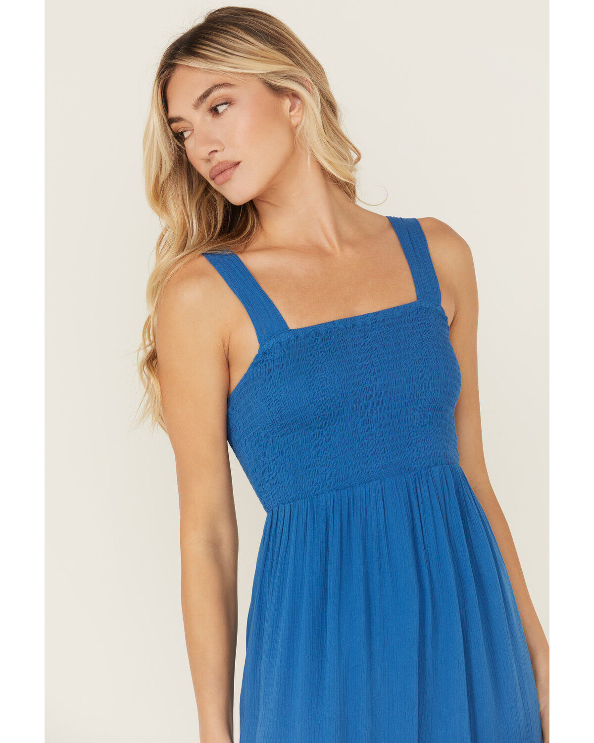 Image #2 - Shyanne Women's Solid Sleeveless Midi Dress, Medium Blue, hi-res
