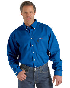 Cinch WRX Flame-Resistant Solid Royal Blue Shirt, Royal, hi-res