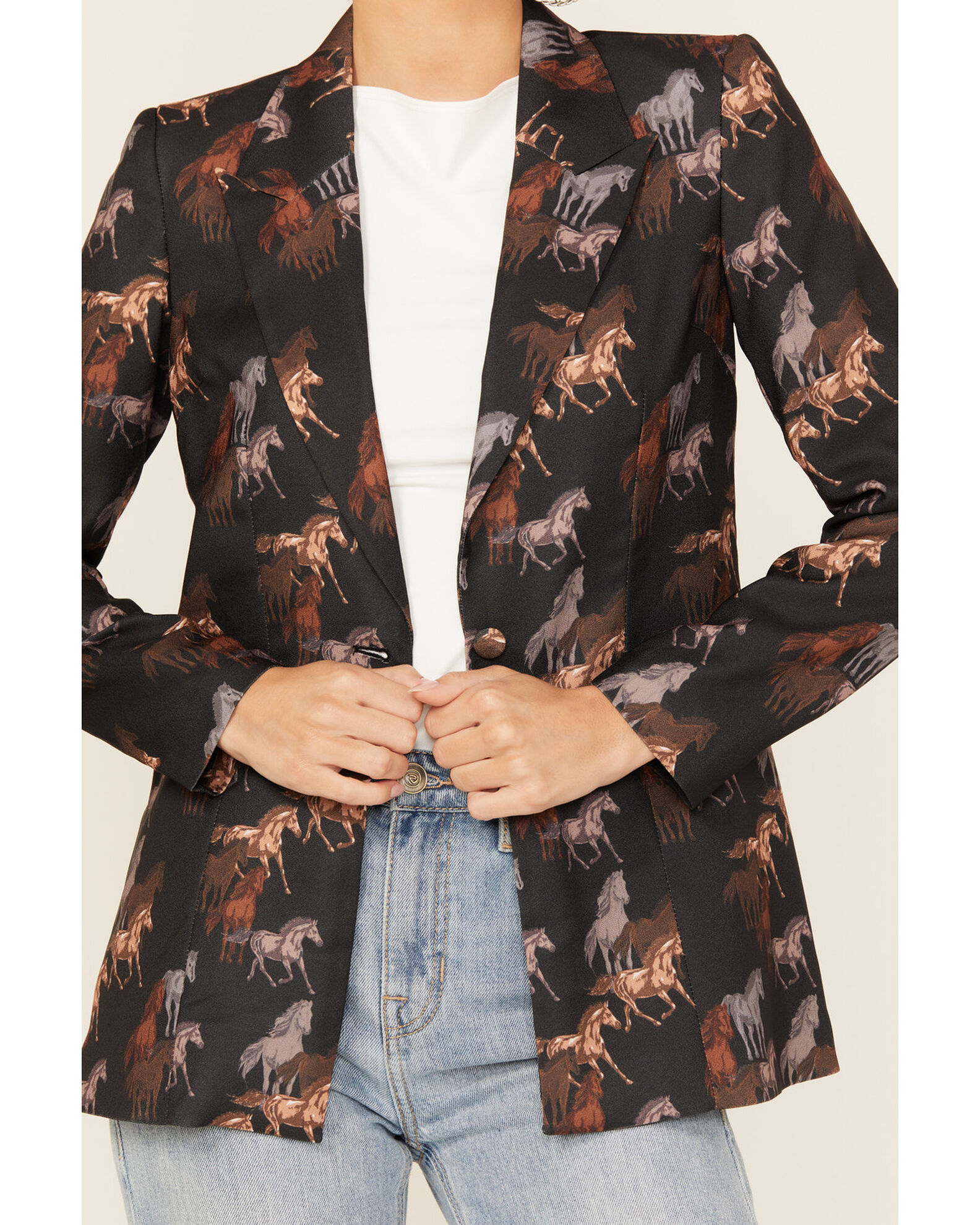 Horse print blazer on sale