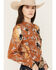 Wrangler Women's Rayon Long Sleeve Snap Western Shirt, Tan, hi-res