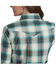 Image #2 - Roper Women's Amarillo Plaid Print Long Sleeve Snap Western Shirt, Teal, hi-res
