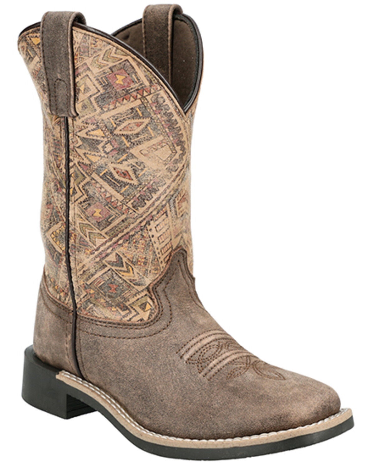 Smoky Mountain Little Boys' Oasis Performance Western Boots - Broad Square Toe, Chocolate, hi-res
