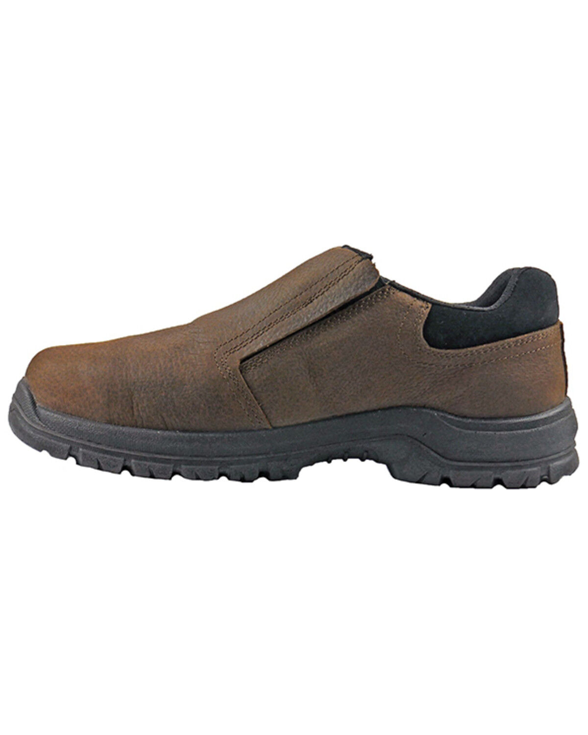 Image #3 - Hoss Men's Slip-On Met Guard Work Shoes - Composite Toe, Brown, hi-res