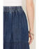 Image #4 - Angie Women's Acid Washed Split Maxi Skirt, Dark Wash, hi-res