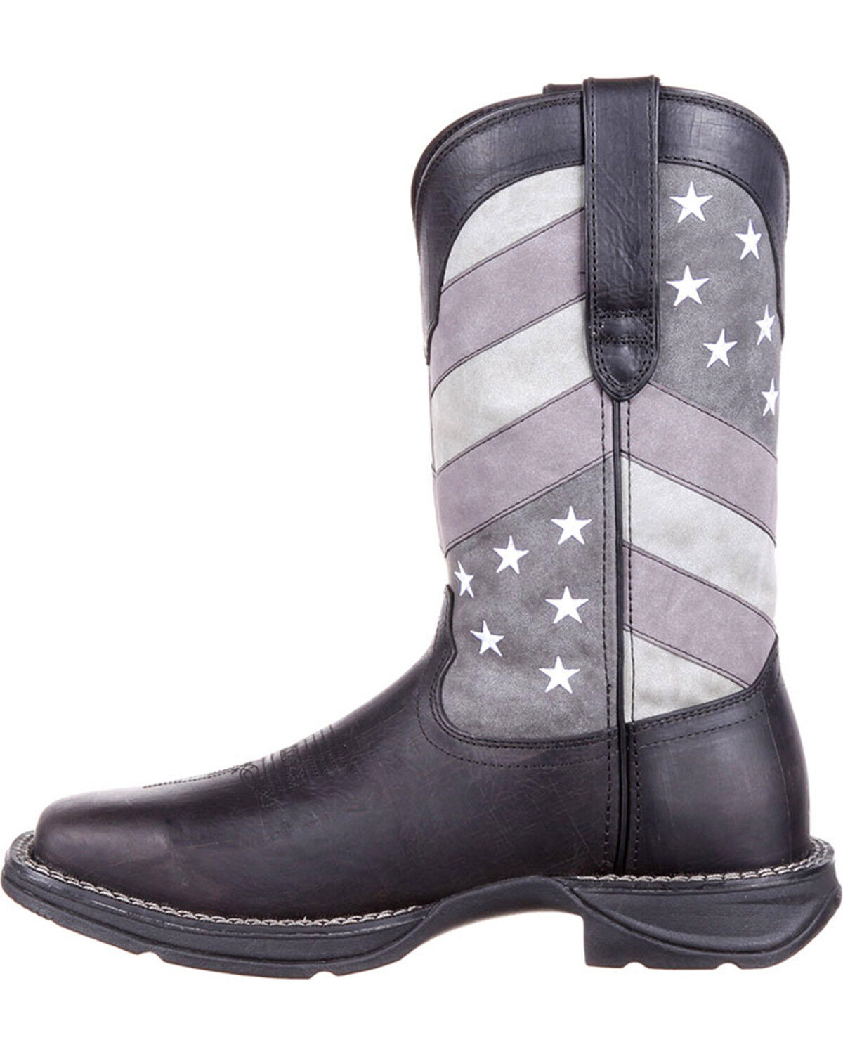 Image #3 - Durango Men's Rebel Faded Flag Western Performance Boots - Broad Square Toe, Black, hi-res