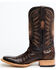 Tanner Mark Men's Shawnee Exotic Caiman Belly Western Boots - Broad Square Toe, Dark Brown, hi-res