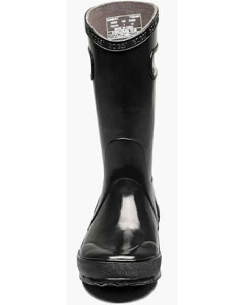 Image #3 - Bogs Girls' Solid Rain Boots - Round Toe, Black, hi-res