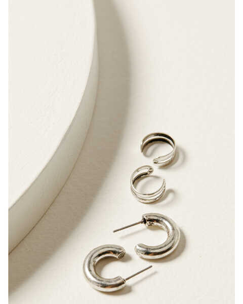 Image #4 - Shyanne Women's Urban Cowgirl Earring and Ear Cuff Set - 6 Piece, Silver, hi-res