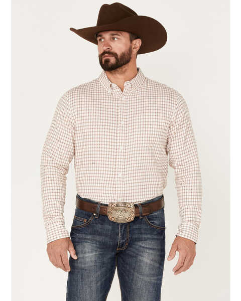 Image #1 - Cody James Men's Getaway Check Button-Down Western Shirt , White, hi-res