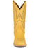 Image #4 - Justin Men's Deerskin Tall Western Boots - Square Toe, Yellow, hi-res