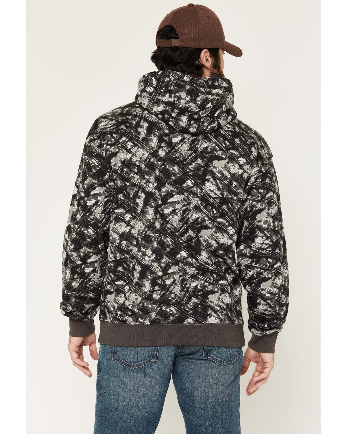 Image #4 - Ariat Men's Rebar Workman Camo Print Hooded Sweatshirt, Black, hi-res