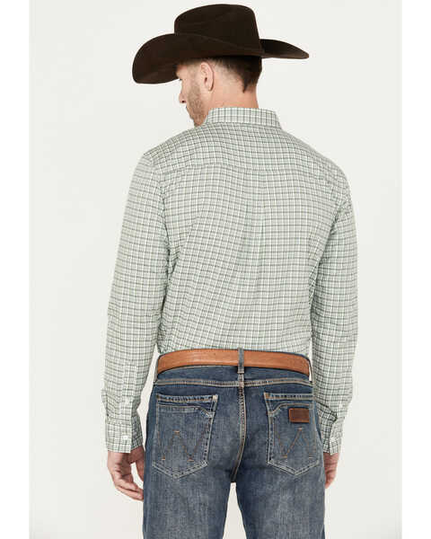 Image #4 - Cody James Men's Plaid Print Long Sleeve Button Down Western Shirt - Big , Green, hi-res