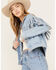 Wrangler Women's Throwback Fringe Jacket, Blue, hi-res