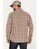 Image #5 - Moonshine Spirit Men's Dirt Runner Plaid Print Snap Western Flannel Shirt, Cream, hi-res