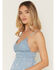 Image #2 - A.T.A.P. Women's Crochet Embroidered Sleeveless Tank Top, Blue, hi-res