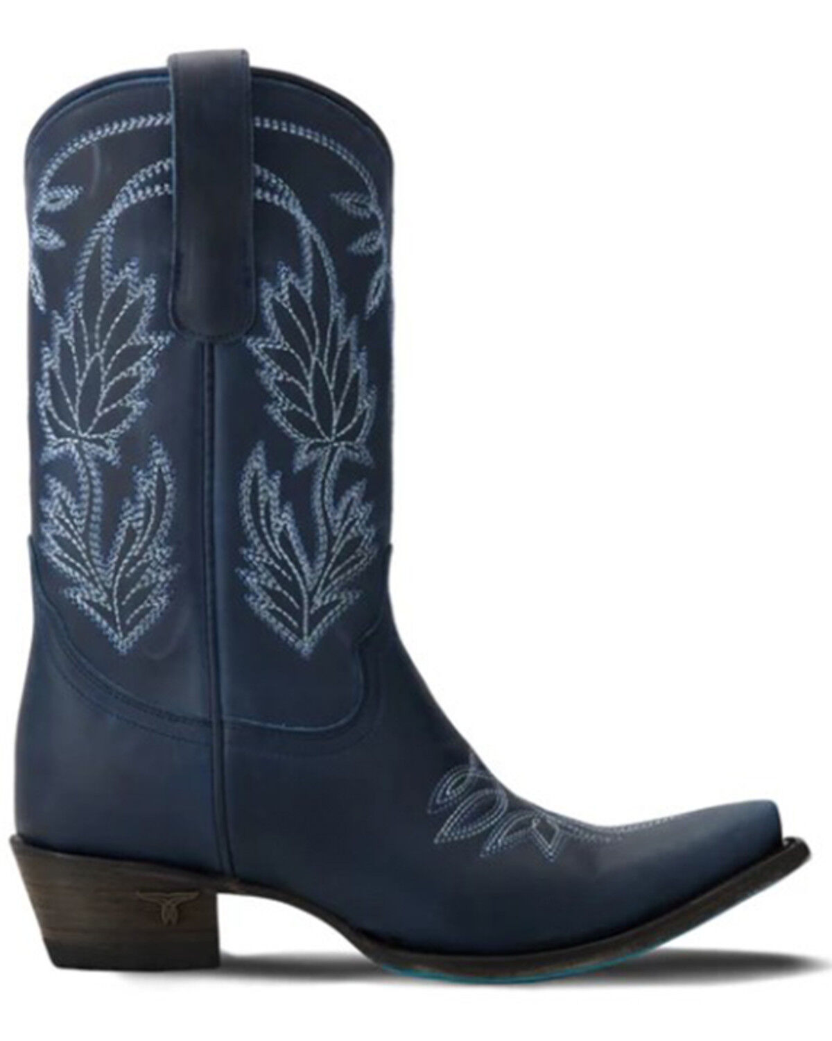 Image #2 - Lane Women's Sandaga Midi Western Boots - Snip Toe, Navy, hi-res