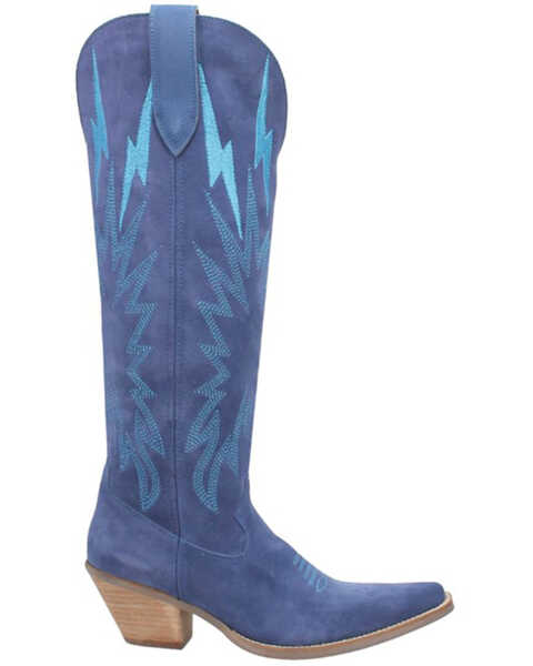 Image #2 - Dingo Women's Thunder Road Western Performance Boots - Pointed Toe, Blue, hi-res