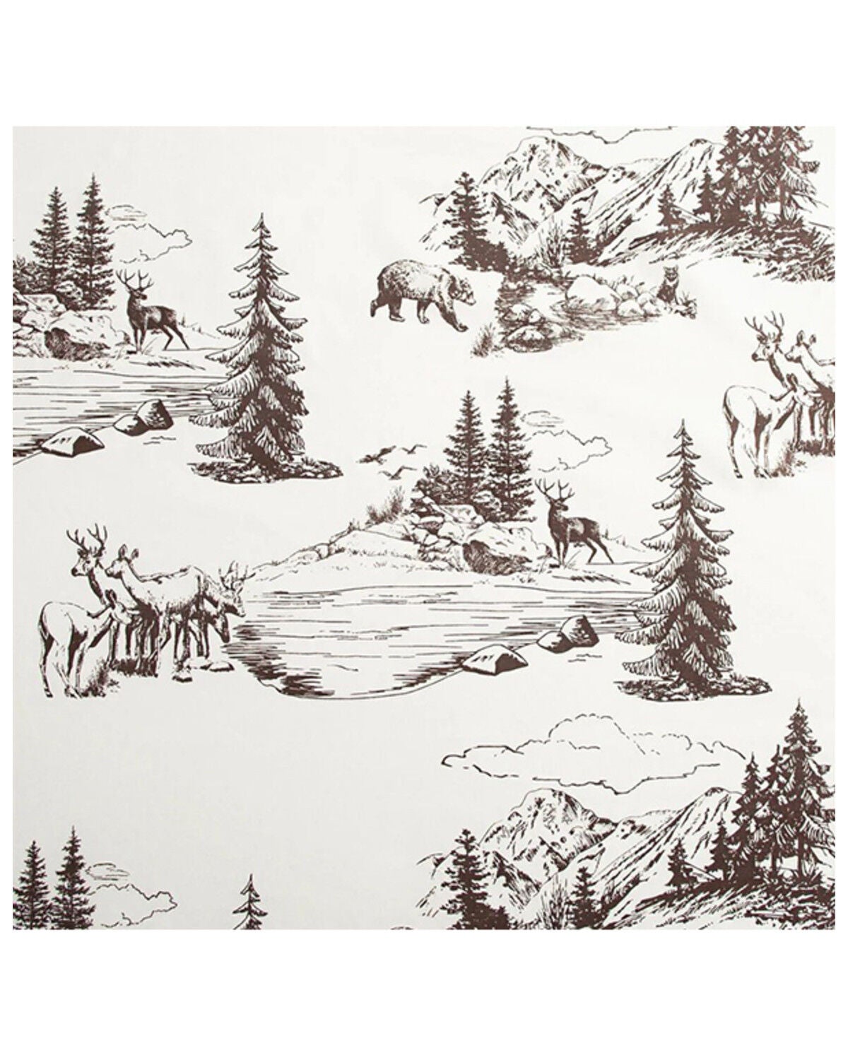 Image #3 - HiEnd Accents 200TC Cotton White Pine 4 Piece Sheet Set - Full Size, White, hi-res