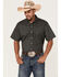 Rock & Roll Denim Men's Horseshoe Print Short Sleeve Button Down Western Shirt , Black, hi-res