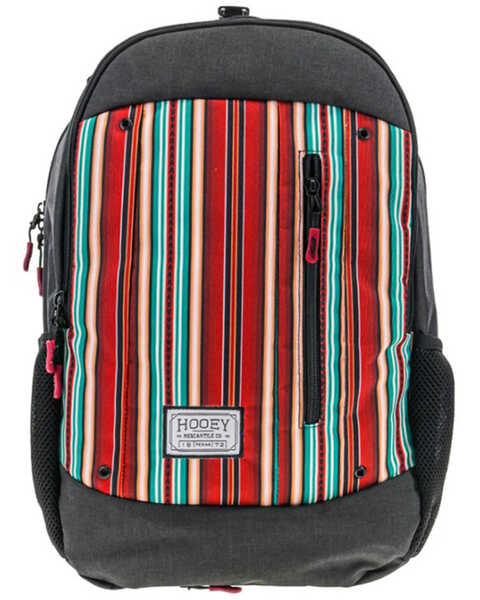 Hooey Men's Rockstar Serape Striped Backpack , Red, hi-res