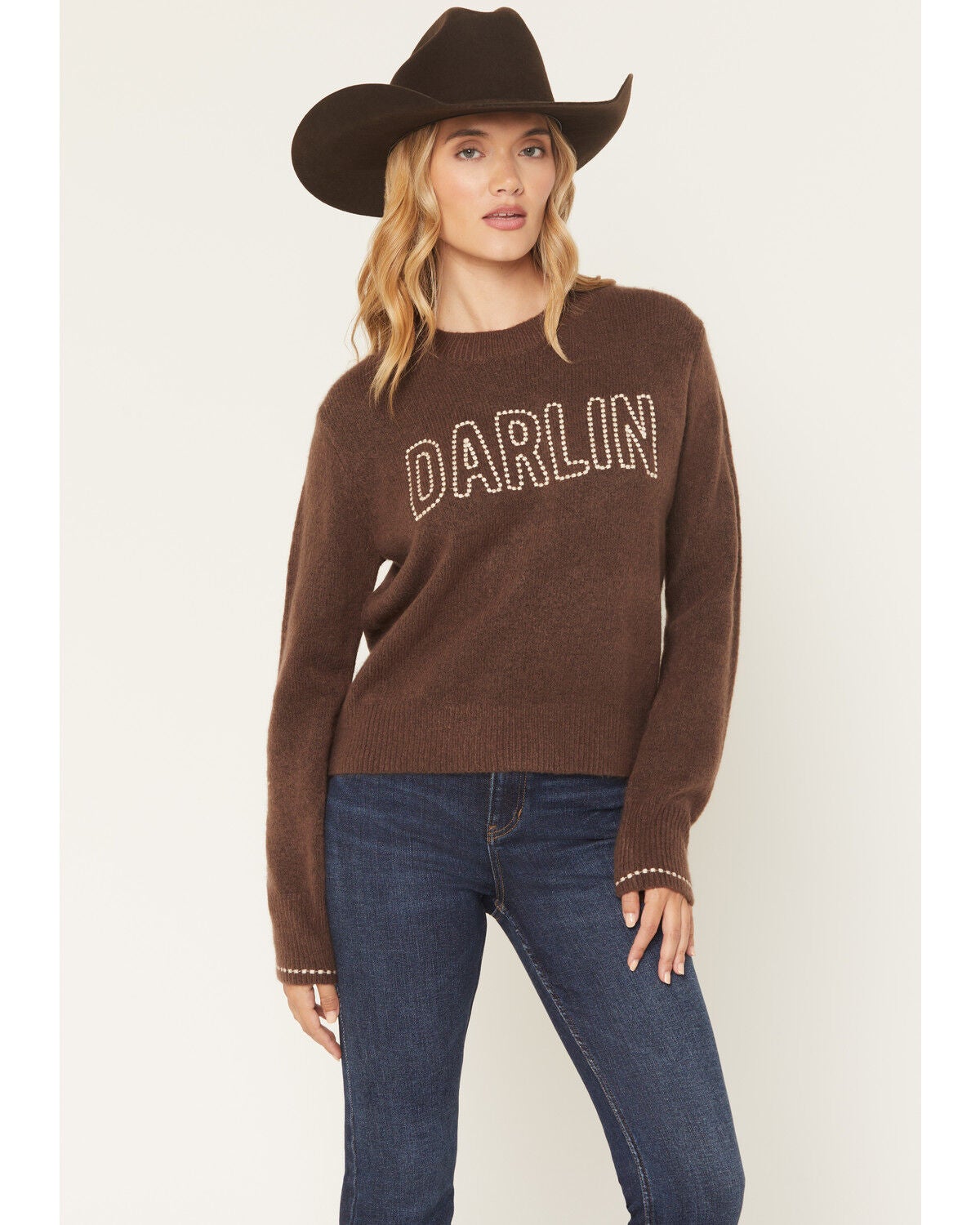 White Crow Women's Darlin Sweater, Brown, hi-res