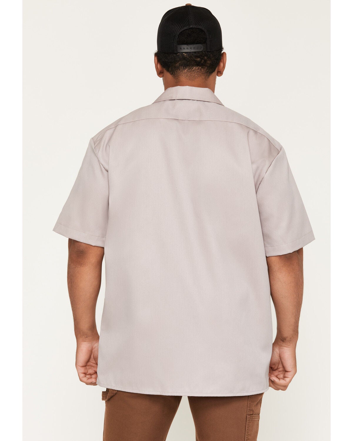 Image #4 - Dickies Men's Twill Short Sleeve Button-Down Original Work Shirt, Silver, hi-res
