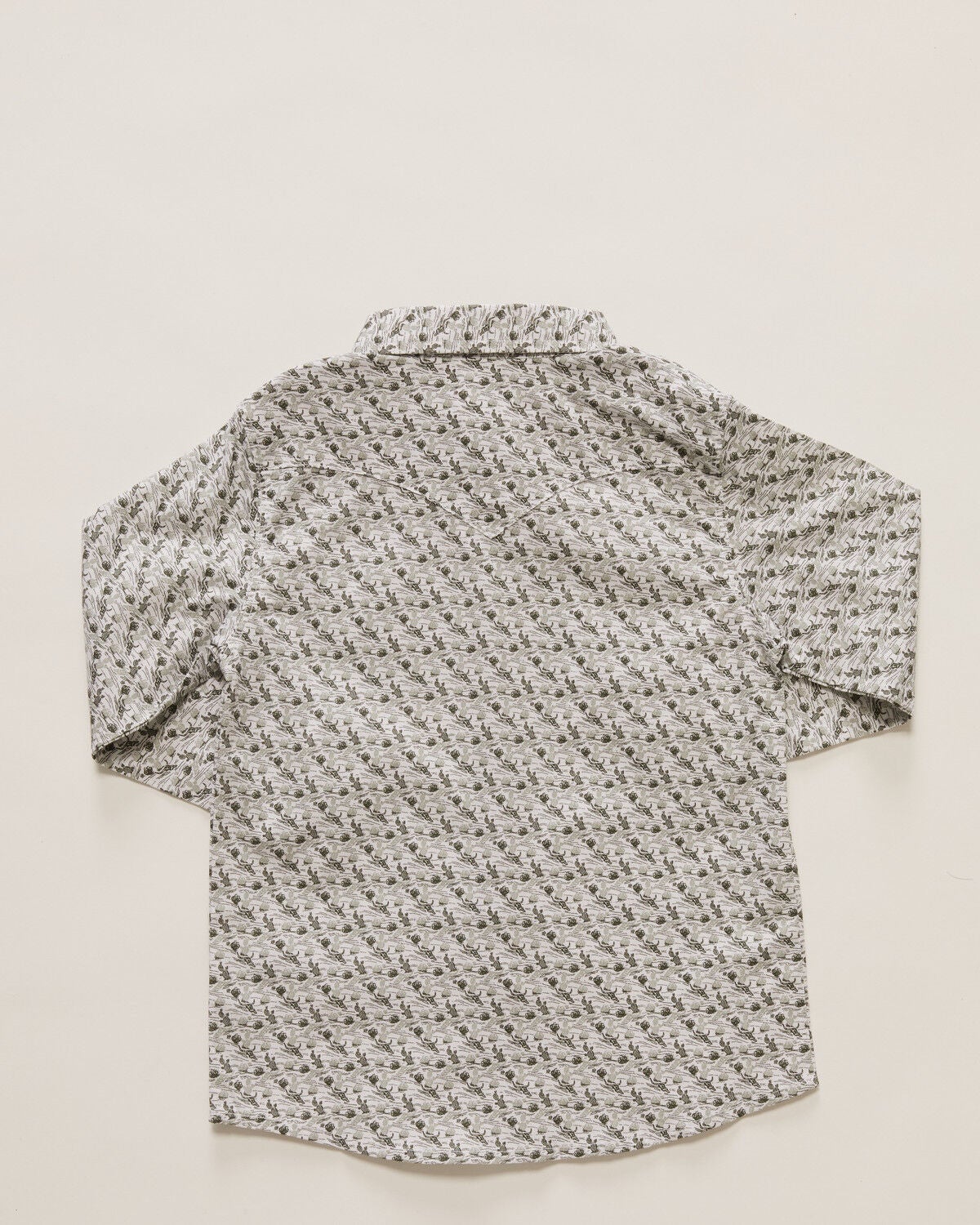 Image #3 - Wrangler Infant Boys' Conversational Print Long Sleeve Snap Stretch Western Shirt, Olive, hi-res