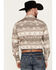 Rock & Roll Denim Men's Conversation Print Long Sleeve Stretch Snap Western Shirt, Taupe, hi-res