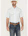Image #1 - Cinch Men's Diamond Print Short Sleeve Button-Down Western Shirt, Light Blue, hi-res