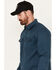 Image #2 - Cody James Men's FR Long Sleeve Pearl Snap Work Shirt, Blue, hi-res